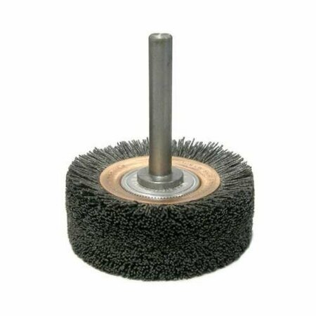 NYLOX Bore-Rx Wheel Brush, Crosshole, 3 in Brush Dia, 1 in Face W, Crimped/Round Filament/Wire Type, 0.043 86151
